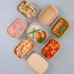 Caja de Almuerzo Cuadrada de Papel Kraft de 250 g/m², Hecha a Mano, con Recubrimiento UV y Laminación Mate, Estilo Japonés, para Té Verde, Desechable - Product Image 1