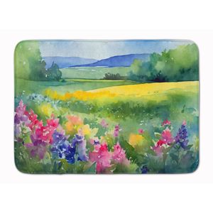 Massachusetts Mayflowers aquarelle mousse à mémoire de forme tapis de bain lavable en Machine Anti-Fatigue tapis de cuisine coussin de confort pour le bain - Product Image 1