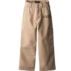 Pantalones Vaqueros para Niños con Presillas para Cinturón, Corte Casual y Cómodo, Diseño Inspirado en Tendencias, Bolsillos Laterales Funcionales, Impresión Personalizada - Product Image 1