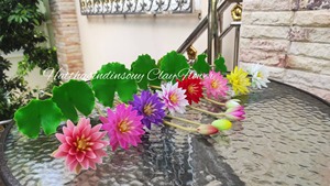 <b>Artificial</b> Floating Lotus PVC <b>Flower</b> Water <b>Lily</b> Pad Handmade Decorative Floral Display for Pond Garden Home - Product Image 4