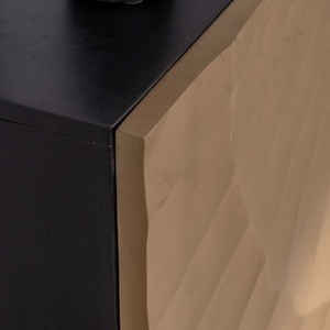 Vandana Crystal Vision 4-door <b>sideboard</b> in metal and solid wood - Product Image 3