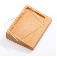Présentoir de prix en bois de hêtre naturel peint, support de carte de présentation de produits, style européen pour le commerce