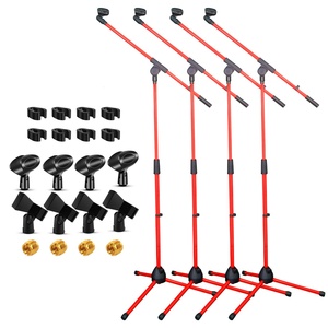 5 Core Mic <b>Stand</b> Floor 4Pc Adjustable 72" Tripod <b>Microphone</b> <b>Stands</b> w Telescoping Boom Arm - Product Image 1