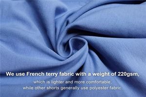 Shorts pour hommes personnalisables en jersey décontracté d'été, en molleton 100% coton, imperméables et respirants, avec fermeture à cordon, entrejambe de 5 pouces - Product Image 3
