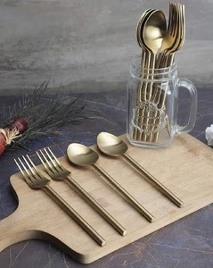 Stylish Dining Metal Cutlery Set <b>Spoon</b> Fork Serving Set Perfect for Modern <b>Table</b> Decor and Kitchen Utility - Product Image 3