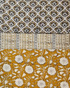 Tissu en coton imprimé à la main, motif Jaipuri traditionnel, 60x60 cm, pour robes - Product Image 6