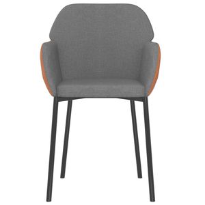 Juego de 2 sillas de comedor en gris claro y marrón - Product Image 4