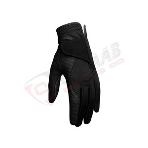 Professional Manufacture <b>Meshed</b>-Ridding Blacked Color's Longed Finger Outdoor Customized Logo PU-Leather Golf <b>Gloves</b> - Product Image 3