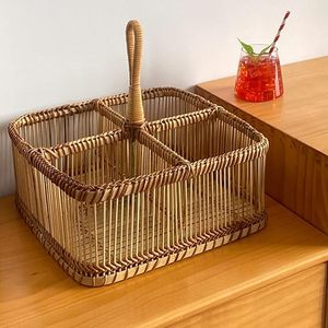 Cestas de ratán natural Tradebyd Almacenamiento multiusos y Decoración elegante del hogar - Product Image 1