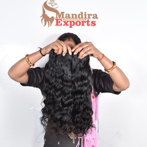 Extensiones de Cabello Humano Ondulado 100% Virgen Indio Crudo al por Mayor, con Doble Trama a Máquina y Cutícula Alineada - Product Image 5