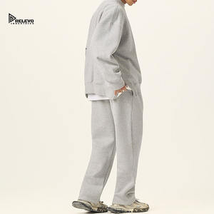 En stock, envío inmediato: Sudadera con capucha de felpa gruesa, con cremallera, corte regular, dobladillo dividido y hombros caídos, estilo streetwear, personalizable, lisa, para otoño. Venta al por mayor. - Product Image 2