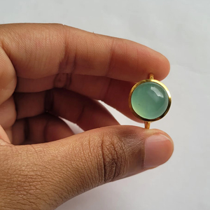 แหวนเงินแท้ 925 ประดับพลอยคาลาโดนีย้อมสี หินธรรมชาติ สไตล์ชาติพันธุ์ เครื่องประดับแฟชั่นสำหรับงานหมั้น งานฉลองครบรอบ - Product Image 1