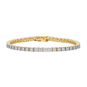 Pulsera de tenis de oro amarillo para mujer con diamantes de corte redondo de 1.03 ct, engaste en canal, estilo clásico para uso diario - Product Image 6