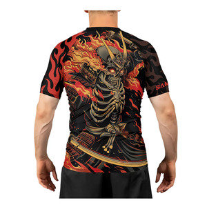 เสื้อรัดกล้ามเนื้อแบบซับลิเมชั่นสำหรับ BJJ MMA ออกแบบเองได้  สำหรับผู้ชายและผู้หญิง  สำหรับ Nogi Grappling ผลิตจากโพลีเอสเตอร์/ไนลอน แห้งเร็ว - Product Image 5