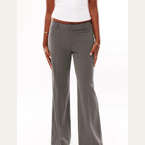 Pantalones de Campana con Logotipo Personalizado para Mujer, Pantalones de Cintura Alta y Pierna Ancha para Moda Urbana Moderna y Casual - Product Image 5