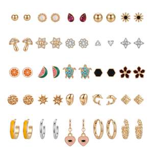 Juego de 25 Pares de Aretes de Mariposa, Antideslustre, Aretes de Moda para Mujeres y Niñas - Product Image 2