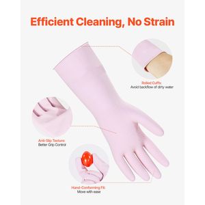 2 Paia di Guanti Colorati Riutilizzabili per Lavare i Piatti, Taglia Media, per Pulizie Domestiche e Quotidiane in Cucina - Product Image 3