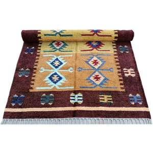 Alfombra de algodón de seda de 3x5 pies hecha a mano adecuada para el piso del dormitorio o el acento del área del salón - Product Image 3