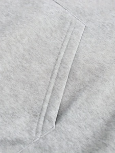 Sudadera con capucha de algodón prémium de gran tamaño, personalizada OEM, de forro polar grueso con media cremallera - Product Image 2