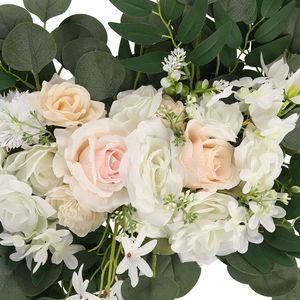 Kit di Fiori Artificiali per Arco Nuziale Bianco da 2,4 m, Composizione Floreale per Feste, Include 2 Pezzi She e 2 Pezzi Drapes (Confezione da 4) - Product Image 6