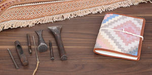 สมุดบันทึกส่วนตัวแบบปรับแต่งได้ สมุดบันทึกความทรงจำ อัลบั้มภาพ พรมเคลลิมพิมพ์ลาย สมุดบันทึกงานศิลปะทำมือ และแผ่นรองเขียนแบบปลอดกรด - Product Image 3