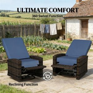 Sedia da Esterno per Soggiorno, Sedia a Sdraio da Giardino, Arredamento da Patio Resistente alle Intemperie per Interni ed Esterni - Product Image 4
