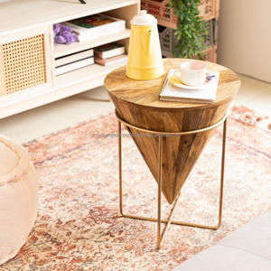 Mesa Auxiliar y de Esquina Moderna de Madera Maciza con Gabinete de Almacenamiento y Exhibición para Sala de Estar - GWE249 - Product Image 2