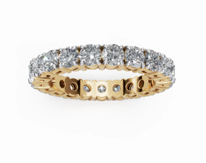 Bague en or véritable avec diamant, 9, 14 ou 18 carats, options or jaune, blanc ou rose, style designer, alliance de mariage ou d'anniversaire pour elle - Product Image 6