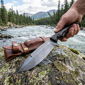 High Quality Damascus Steel Outdoor Hunting/<b>Camping</b>/Skinning Knife Straight Bulk Supply Custom Options for USA/Europe Wholesale - Product Image 2