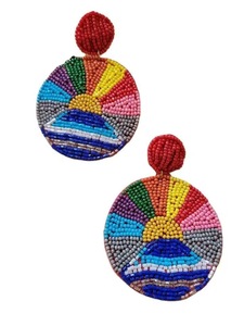 Beaded Pumpkin New Colorful Summer Beaded Earrings For Women Crystals Glass Dangle Bead <b>Drop</b> Bohemia Earrings Statement Earrings - Product Image 5