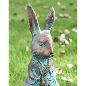 Bronze Rabbit <b>Ornament</b> <b>Easter</b> Decoration Handmade Green Antique Hare Rabbit Figurine Decor Cheap Price - Product Image 5