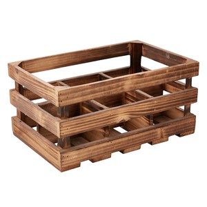Porte-crate à vin rustique en bois de manguier, 6 bouteilles, artisanal, vente en gros - Product Image 2