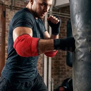 Protector de Codo Ajustable, Suave, Grueso, de Alta Densidad, Tela Duradera, Ligero y Transpirable, con Cierre de Gancho y Bucle, para Entrenamiento Deportivo de Boxeo - Product Image 5