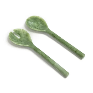FAIZA CRAFT Ensemble d'ustensiles à salade en résine, cuillères faites à la main en époxy 10ml, finition miroir, écologique, compatible lave-vaisselle/micro-ondes/four, pour fêtes - Product Image 2