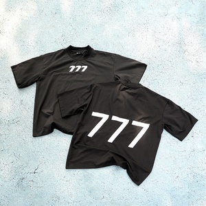 เสื้อยืดผู้ชายผ้าฝ้ายคุณภาพสูง 100% ทรงโอเวอร์ไซส์ พิมพ์ลายตามสั่ง เนื้อผ้าหนา แบบเรียบ - Product Image 3