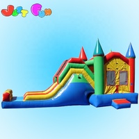 Combo de videur gonflable bon marché, combo de toboggan de maison de rebond 4 en 1