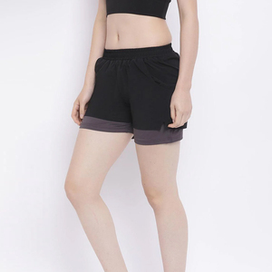 Shorts taille haute vintage pour femmes, 100 % coton, respirants, anti-rides, à séchage rapide, avec logo brodé personnalisé OEM - Product Image 4