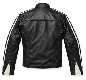 Chaqueta de Cuero FURAT para Hombre, Modelo SPEEDWAY, de Piel de Primera Calidad, con Cierre Frontal, Transpirable, Uniforme de Carreras, con Estrella Circular Grande - Product Image 4