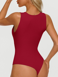 ชุดกระชับสัดส่วนพลัสไซส์ ระบายอากาศได้ดี บอดี้สูทแบบร่อง ช่วยเก็บหน้าท้อง คอกว้าง แขนกุด กระชับรูปร่าง เสื้อทรงพื้นฐาน - Product Image 2