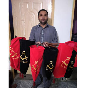 ชุดเครื่องราชอิสริยาภรณ์ OES ลายดาวพื้นพร้อมสามเหลี่ยม 5 สี ประดับตราและตัวอักษร  ธงสีเขียวคุณภาพสูง - Product Image 2