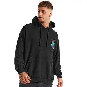 Tùy chỉnh chất lượng cao 3D Puff Màn hình DTG in quá khổ Heavyweight Drop Shoulder trùm đầu Bong Bóng thư Puff in Hoodies