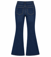 Jean évasé taille haute pour femme, coupe droite, en denim extensible, écologique, style vintage, décontracté, streetwear, formel, été, automne, léger