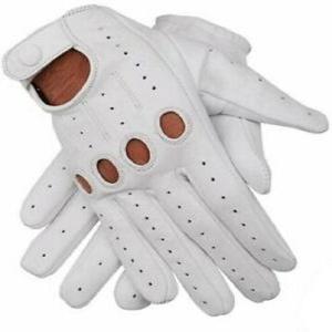 Perforated leather luxury gloves Custom logo driving gloves Full finger leather gloves Luxury car driving gloves - Product Image 3