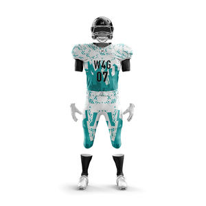 Ensemble de maillots et shorts de football américain pour hommes, personnalisés, respirants, 100% polyester, grande taille, séchage rapide, imprimés à l'écran - Product Image 2