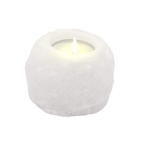 Porte-bougie en sel de l'Himalaya en forme de cœur, fait à la main, cristal rose naturel, écologique, LEXOR, décoration d'amour, Saint-Valentin - Product Image 2