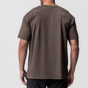 เสื้อยืดโอเวอร์ไซส์ผ้าฝ้ายคุณภาพสูงสำหรับผู้ชาย พิมพ์ลายได้ตามต้องการ ไซส์ใหญ่ สีขาวล้วน ผ้าไม่ยับ สวมใส่สบาย - Product Image 6