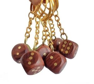 Non-Metal Wooden Dice Keychain Handmade Wooden Keyring for <b>Keys</b> Bags <b>Accessories</b> - Product Image 2
