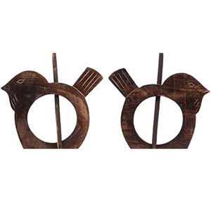 Wood Tieback <b>Ring</b> Bedroom Decor Holdbacks Tiebacks Heart Shape <b>Clip</b> Attractive Design Wood Curtain Tieback Decoration - Product Image 4