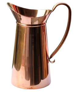 Jarra de Cobre de Alta Calidad para Cocina, Diseño Sostenible, Acabado Brillante, con Asa Metálica, para Agua y Vino - Product Image 4