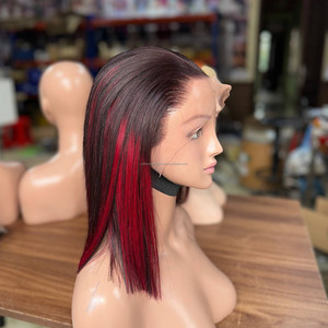 Productos Capilares de Alta Calidad, Pelucas de Cabello Humano, Peluca Frontal de Encaje de Cabello Virgen Vietnamita, Peluca Bob Lisa sin Pegamento - Product Image 2